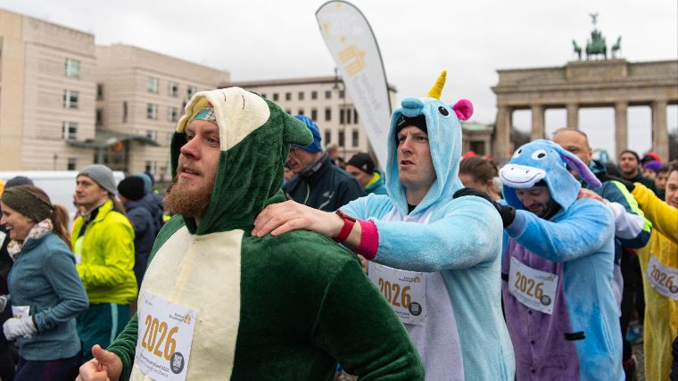 德国柏林：跑步迎新年