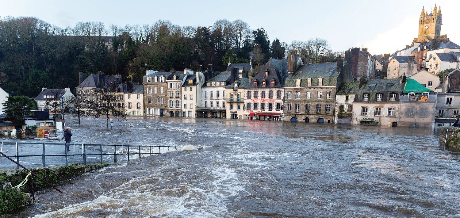 布列塔尼三省拉响洪水橙色警报